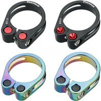 AliExpress DEEMOUNT Road Bike Seatpost Clamp 31.8/34.9mm CNC Anodized Seat tube lock ring clasp Fixing Ring Perforated Dual Nuts Weight Fastener