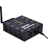 8-Channel Wireless DMX Transmitter Receiver, 3-Pin Output DMX 512 Signal Amplifier,XLR DMX Splitter for LED Stage Lighting Disco