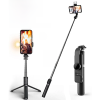 Q02 Selfie Stick Wireless Bluetooth Tripod Foldable Bracket for Xiaomi Redmi Huawei iPhone Samsung Smartphone Android iOS Holder
