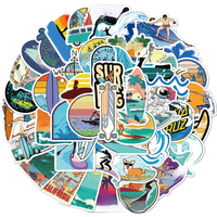 AliExpress NONE 10/30/50PCS Summer Surfing Stickers Beach Surf Sticker Waterproof DIY Surfboard Luggage Car Bicycle Water Bottle Decal Sticker