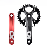 AliExpress GOLDIX MEROCA CX Square Hole Bicycle Crankset 104BCD Aluminum Alloy IXF Square Hole Mountain Bike Crankset 170mm 32T/34T/36T/38T/40T/42
