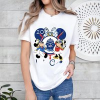 Let's Cruise 2025 Disney Cartoon Captain Mickey Couple Printed Women's T-Shirt Summer Fashion Cotton Short Sleeve Casual Top