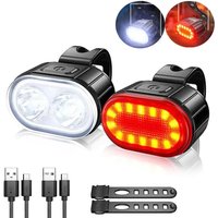 AliExpress NONE Cycling Bicycle Front Rear Light Set Bike USB Charge Headlight Light MTB Waterproof Taillight LED Lantern Bike Parts