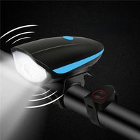 AliExpress NONE USB Rechargeable Bicycle Light Bike Front Light Waterproof Night Riding Bicycle Headlight With Horn