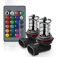 2PCS RGB Car Fog Light Bulbs H1 H3 H7 880 881 9005 HB3 5050 Multicolor LED Automobiles Headlights Driving Light Auto Accessories