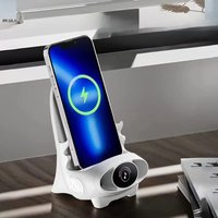 Desktop Vertical Holder Magnetic Wireless Charger Mobile Phone Stand Unique Mini Chair Shape Tablet Phone Fast Charging Station