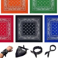 Hip Hop Cotton Bandana Square Cashew Scarf Headband Tie Dye Black Red Paisley Gifts For Women/Men/Boys/Girls