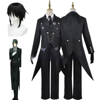 Sebastian Michaelis Cosplay Costume Black Butler Adult Carnival Uniform Wig Anime Halloween Party Costumes Masquerade Women Game