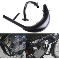 AliExpress NONE Black Pipe Exhaust Muffler Fit For 2 Stroke 50 80cc Bike Gas Engine Curved Exhaust Pipe Motor Bicycle Parts