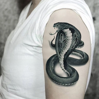 Cobra Snake Temporary Tattoo Art Punk Fake Tattoo Lasting Animal Tatoo Sticker Arm Waterproof Stickers Tatuajes Temporales