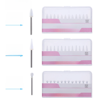 12Pcs/Box AZDENT Dental Flame White Stone Polishing FG Burs FL2 Abrasion Point Bur Fit High Speed Handpiece 1.6mm Dentist Tools