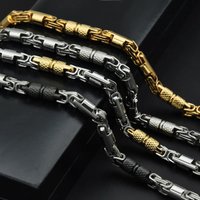 AliExpress Qiaonitu 6mm Punk Color Geometric Byzantine Chain Necklace Men Women Hiphop Rock Stainless Steel Biker Bike Choker Jewelry
