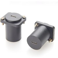 10Gbps USB C to USB C Panel Mount Adapter D-Type XLR Shell Type C 3.1 Female to Female Straight Connector Mounting Socket
