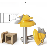 45 Degree Lock Miter Router Bit 8Inch Shank Woodworking Tenon Milling Cutter Tool Drilling Milling For Wood Carbide Alloy
