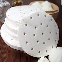 100pcs Bamboo Steamer Papers Disposable Non-Stick Steamer Mat Oil Paper Air Fryer Oven lining Baking Utensils