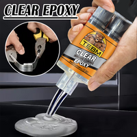 QuickDry Transparent Casting Glue 5-min set 3900 PSI Strength Epoxy AB Adhesive Waterproof Gel for Metal and Plastic Repair 25ml