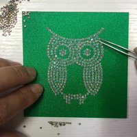 Hotfix Diamond DIAMANTE MOTIF stencil Rhinestones heat press transfer motif sticker paper card board templet mold craft tools