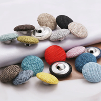 10pcs Colorful Cloth Covered Metal Shank Buttons for Diy Needlework Clothing Coat Suit Bag Throw Pillow Sewing Decor 15-30mm