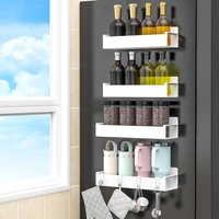 Magnetic Refrigerator Spice Storage Rack Refrigerator Washing Machine Side Storage Rack Home Space-Saving Kitchen Storage Rack