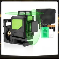 Huepar 902CG 2D Green Self-Leveling Cross Line Laser Level Pulse Mode, Switchable Horizontal Vertical Magnetic Pivoting Base