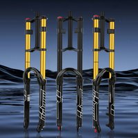 AliExpress BOLANY Double Crown Bicycle Air Fork 27.5 29 inch MTB Air Suspension 9x100mm Quick Release Bike Fork for Mountain Bike