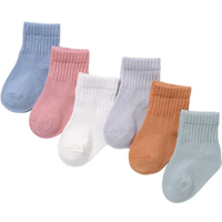 lawadka 6Pairs/set Newborn Baby Boy Socks Cotton Baby Girl Socks Autumn Winter Baby Socks for Girls Cartoon Striped Infant Thing