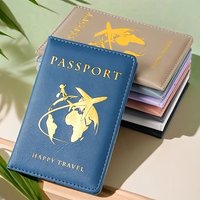 1pc Premium Passport Holder – Compact, Foldable Travel Wallet with World Map Design for Vaccine Card & ID