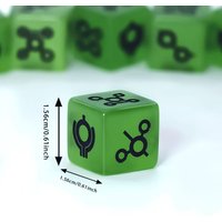 Glowing in the dark, Cyberpunk D6 dice set is very suitable for role-playing games and family dice games, and it is also an exce