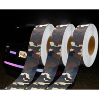 VOOFENG Camouflage Reflective Warning Tape Multi-Size Car Sticker for Road Safety Conspicuity Mark