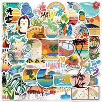 AliExpress NONE 50pcs Hawaii Sea Beach DIY Graffiti Stickers Laptop Guitar Luggage Bike Motorcycle Helmet Waterproof Stickers