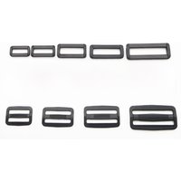 10pcs/set Tri-ring Buckles Plastic Curve Slider Adjustable For Backpack Straps Webbing Outdoor tool accessories