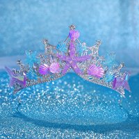 Colored seashells Party Crown Headband Mermaid Tail Hat Photo Props for Girl Birthday Party Mermaid Hair Accessories