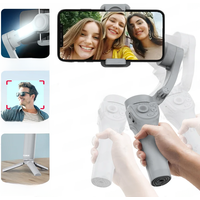 AXNEN HQ6 3-Axis Gimbal Handheld Stabilizer for Cellphone, with Fill Light, Face Tracking, for iPhone Android Video Recording