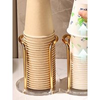 Light Luxury Paper Cup Holder Disposable Cup Picker Acrylic Desktop Storage Rack Punch-free Home Coffee And Tea Cup Holder