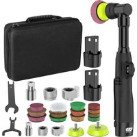 12V 2000mAh Kabellose Mini-Autopoliermaschine RO/DA Mikro-Kratzer-Detailpoliermaschine, Einstellbare Geschwindigkeit, 2 Batterien