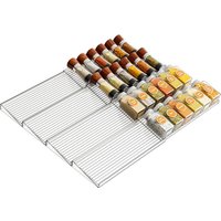 Kitchen Plastic Drawer Seasoning Storage Rack Stepped Style Multiple Layers Cabinet Organizer Adjustable Spice Jars Display Rack
