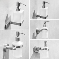 Bathroom Liquid Soap Dispenser Wall Mounted 304 Stainless Steel Brush Bickel Finished Shampoo Soap Holder ML9313