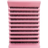 200PCS D Curl 40D Fluffy Individual Eyelashes Mixed Style Fake Wispy Long Lasting Thick Segmented Natural Look for Lashes