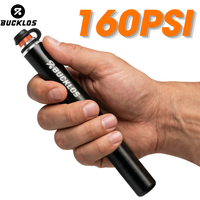 BUCKLOS Mini Bike Pump 160PSI Schrader Presta Valve MTB Road Bicycle Air Pump Aluminum Alloy Cycling Manual Pump Tire Inflator