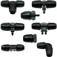 Irrigation Garden Hose Connector 8/11 4/7 mm Hose Reducer Joint Tee Elbow End Plug Drip Irrigation System Fitting