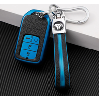 KIQI TPU Leather 4Buttons Car Key Holder Cover Case for Honda Accord Civic CR-V MK10 Spirior Pilot Fit City Freed Jade 2013-2021