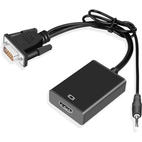 VGA TO HD Converter High-definition Audio Video Cable Adapter VGA Input HDMI-compatible Output for Computer Laptop TV Projector