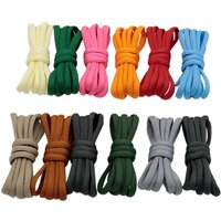 Coolstring 6mm 1Pair Classic Oval Ropes Solid Color Shoelace Clothing Polyester Boots Laces for Sport Running Shoes Shoe Strings