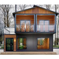 40ft Double Story Flat Pack House with Bathroom and Kitchen Foldable Tiny Home Modular Container Home Mobile Cabin Prefab