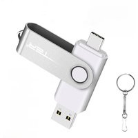 High Speed USB Type C USB Flash Drive 128GB Free Key Chain Pendrive 64GB Orange 2 in 1 USB Stick 32GB 16GB Business Mini