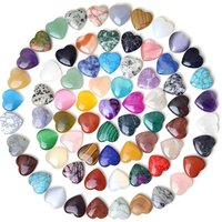 AliExpress NONE 10/20/30PCS Heart Shape LOVE 20MM Natural Crystal Amethyst Agate Irregular Mineral Healing Stone Gravel Specimen Home Decoration