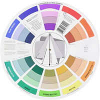 Professional Color Matching Wheel Card Circle Rotation Tattoo Nail Color Basic Colour Mixing Paper Card