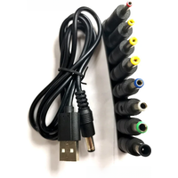 5.5*2.1mm WiFi to Powerbank Cable Connector DC 5V to 9V 12V USB Cable Boost Converter Step-up Cord for Wifi Router Modem Fan 8 P