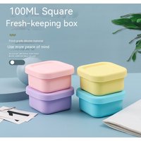 Sealed Silicone Lunch Box for Children Outdoor Microwave Safe Ice Cube Mold Summer Snack Bento Box with Containers
