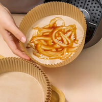 50/100pcs Air Fryer Paper Round Special Paper Food Silicon Oil Paper Premium Disposable Air Fryer Liners Non-Stick Baking Paper